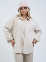 شومیز کتان استخوانی