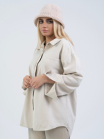شومیز کتان استخوانی