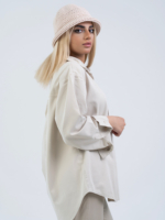 شومیز کتان استخوانی