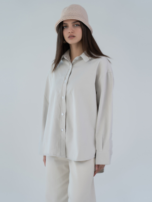 شومیز کتان استخوانی