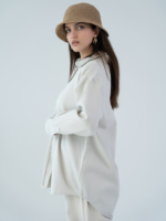 شومیز کتان سفید