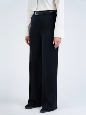 شلوار پارچه ای بگ قد 110 هرمس مشکی