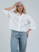 شومیز پارچه ای میویس سفید