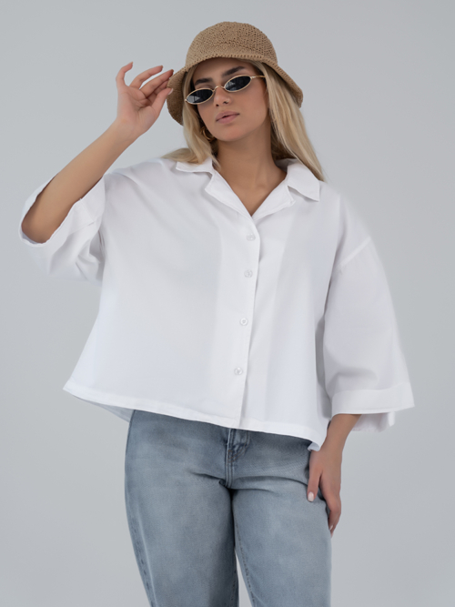 شومیز پارچه ای مایا سفید کد