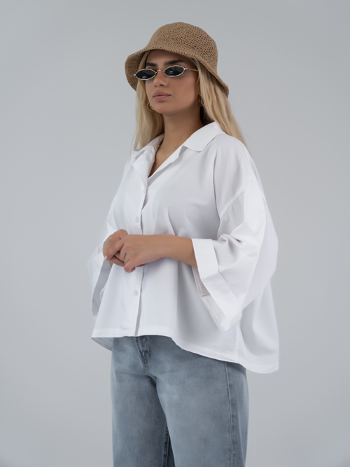 شومیز پارچه ای مایا سفید