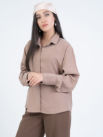 شومیز پارچه ای اوشن نسکافه ای