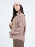 شومیز پارچه ای اوشن نسکافه ای