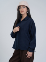 شومیز پارچه ای اوشن سرمه ای