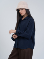 شومیز پارچه ای اوشن سرمه ای