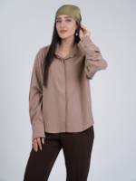 شومیز پارچه ای اوشن نسکافه ای