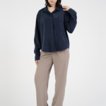 شومیز پارچه ای اوشن سرمه ای