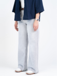 شلوار جین بگ قد 110 کم کش طوسی