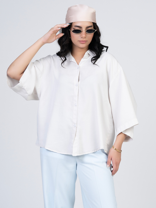 شومیز روناس لیوسل سفید