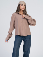 شومیز پارچه ای زنانه لونا اوشن نسکافه ای