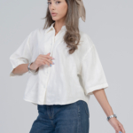 شومیز پارچه ای زنانه میرا سفید