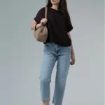شلوار جین زنانه استریت قد 90 دمپا کات