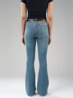شلوار جین زنانه بوت کات قد 110 پارچه کش