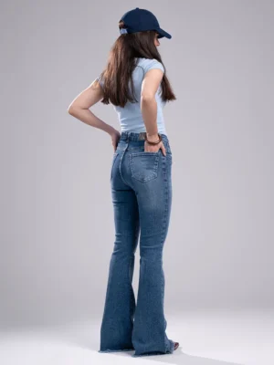 شلوار جین زنانه اسپنیش قد 110 پارچه کش