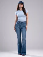 شلوار جین زنانه اسپنیش قد 110 پارچه کش