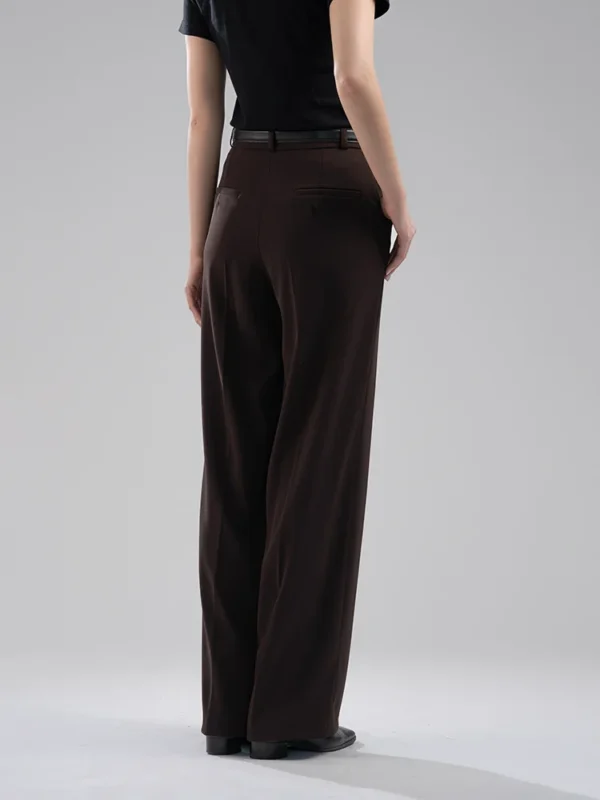 شلوار پارچه ای زنانه بگ قد 110 مدوسا قهوه ای