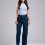 شلوار جین زنانه استریت قد 100 دمپا کات