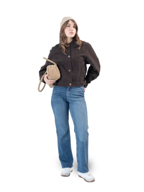 شلوار جین زنانه استریت قد 100 پارچه کم کش